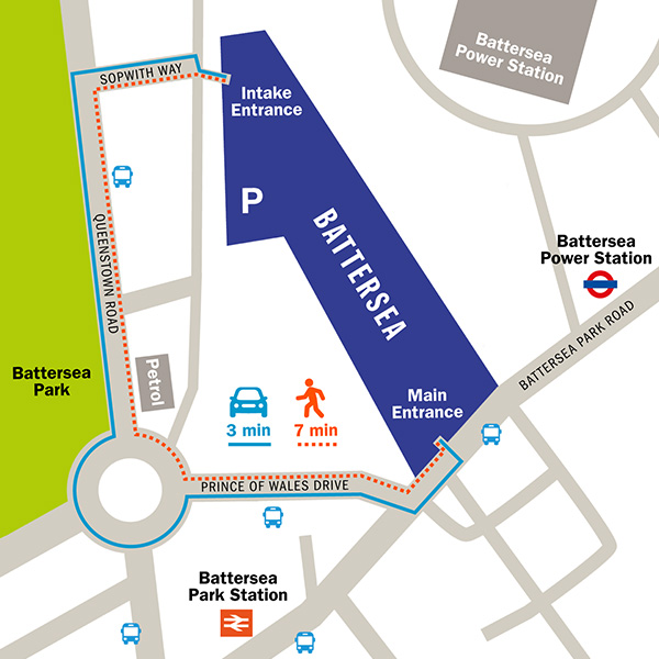 Battersea London Car Parking Map