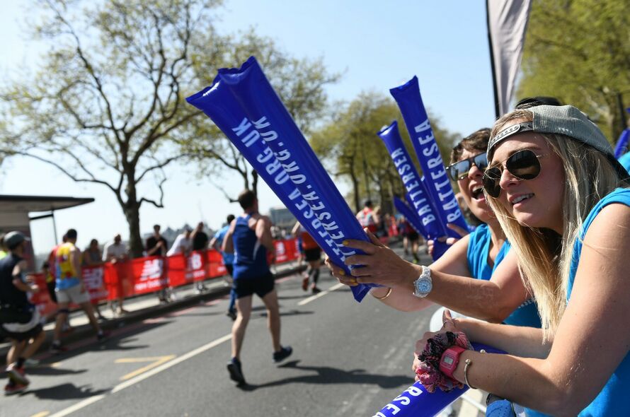 Battersea cheer squad at the great north run