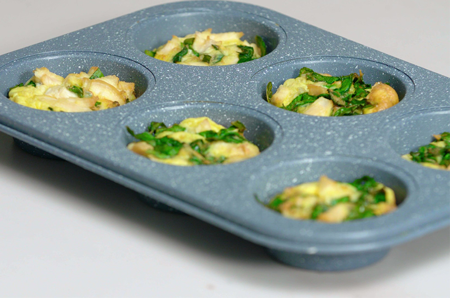 Lightly browned eggs cups