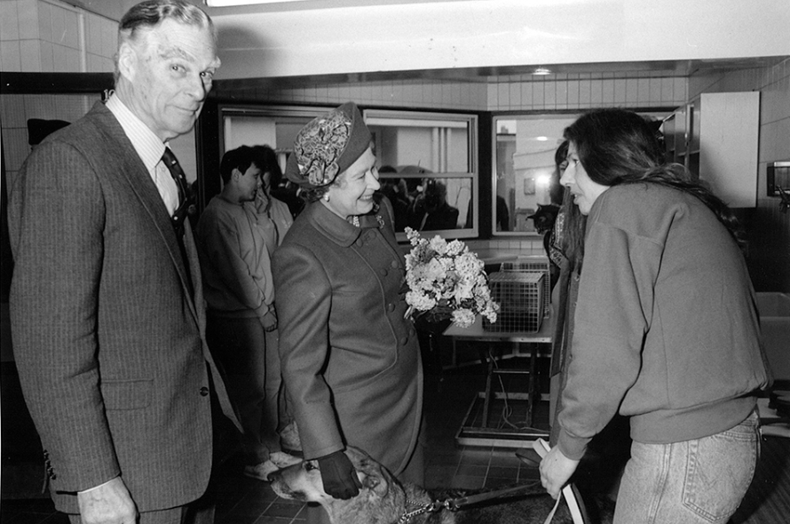 Queen Elizabeth II visiting Battersea in the 1950's