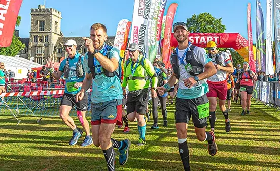 People running from a start line